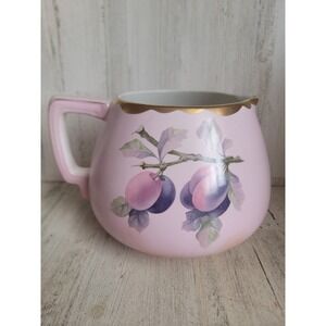 Tritt Studio pink plum fruit design pitcher vintage jug kitchen home decor